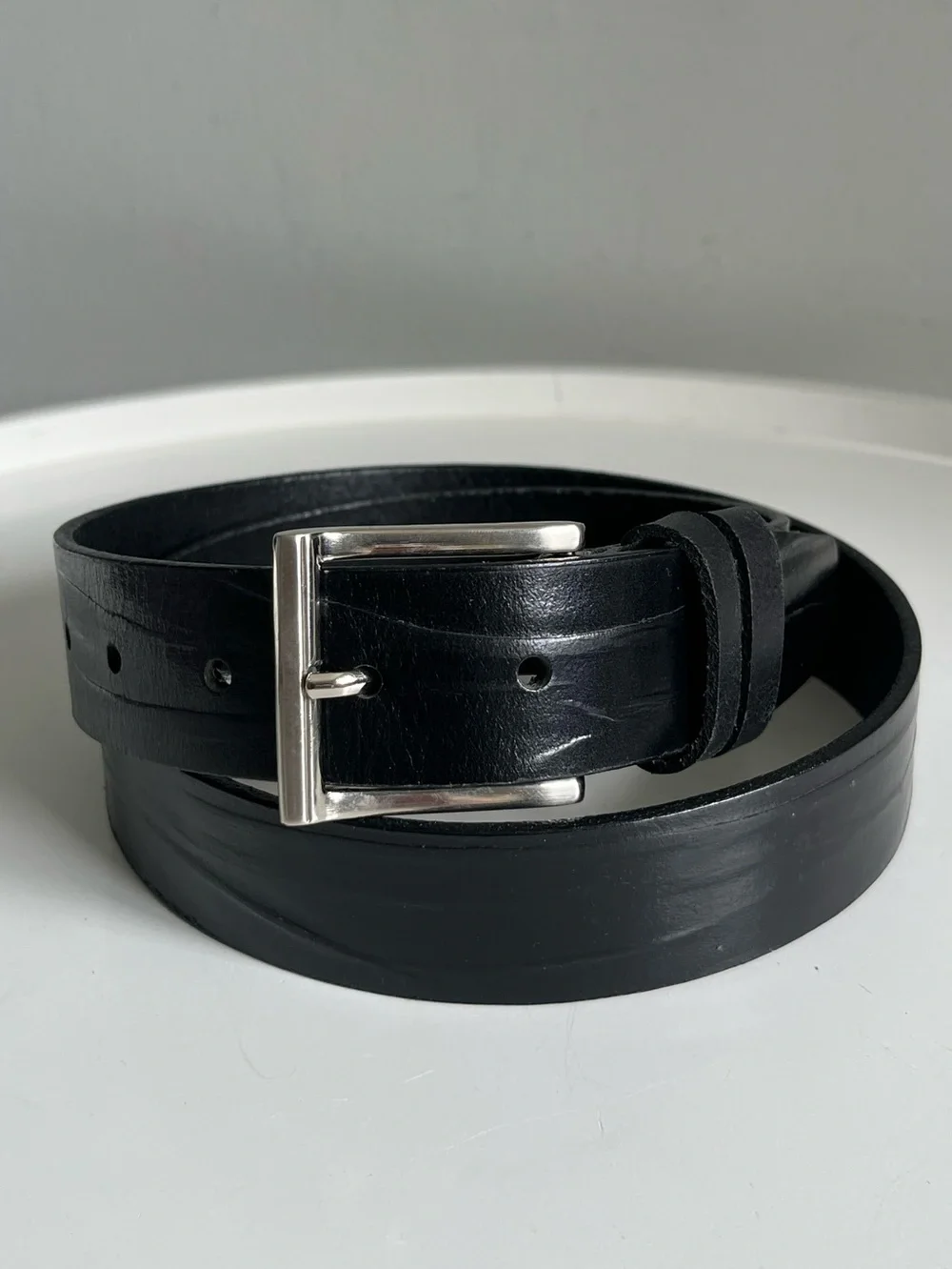 ARMOIR Fashion Canada Handcrafted Black Leather Belt 34 Old Money Classic